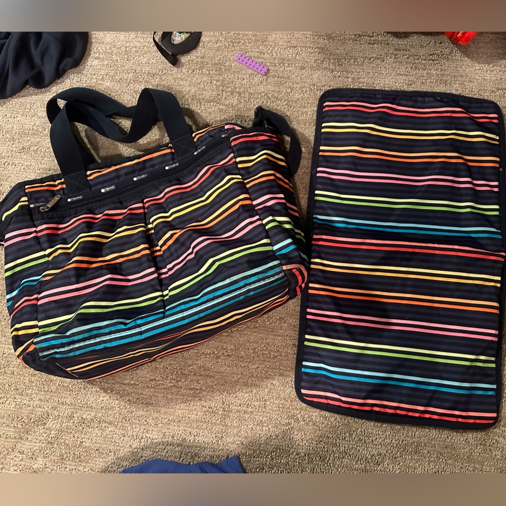 Le Sport Sac Rainbow Stripe Diaper Bag